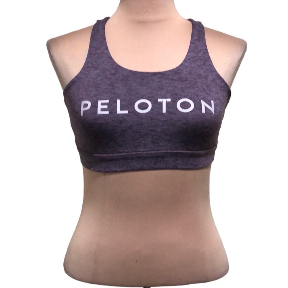 Peloton Sports Bra Size Small Dusty Heathered Purple Caged Strappy Back